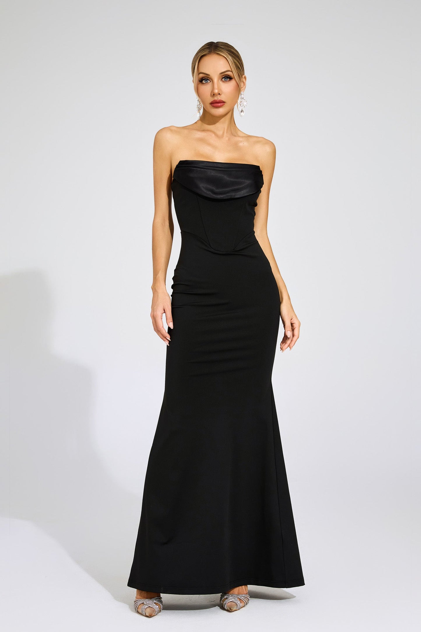 Vivienne Off Shoulder Satin Gown