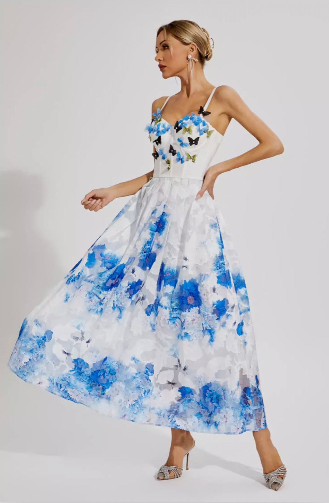 Kaisley butterfly maxi dress