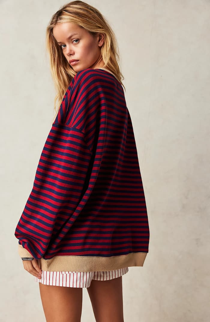Julia | Cozy Oversized Striped Pullover