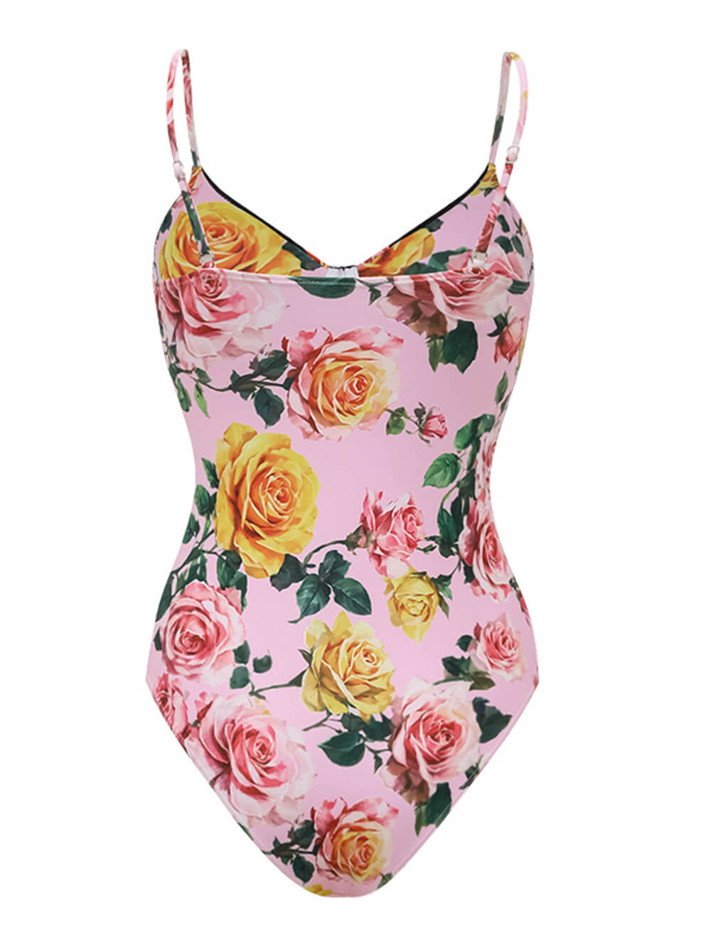 Exquisite Printed Spaghetti Strap Structured One-Piece Swimsuit