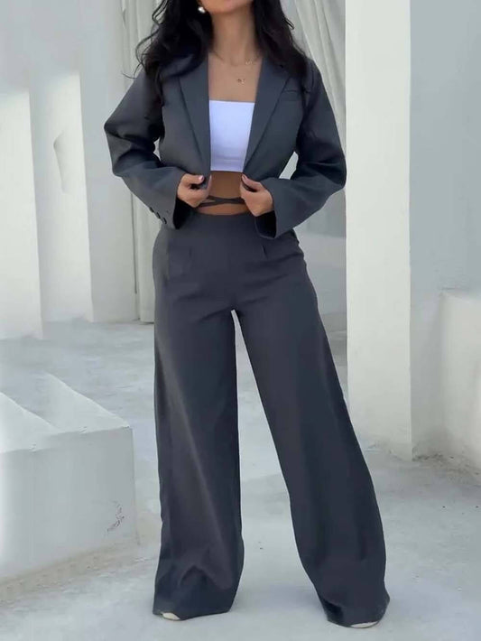 Unique Fashion Tie-Waist Pocket Wide-Leg Pants