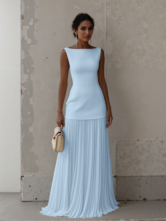Exquisite Boat Neckline Maxi Top