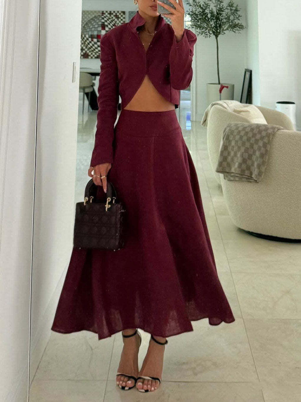 Elegant Asymmetric Short Blazer