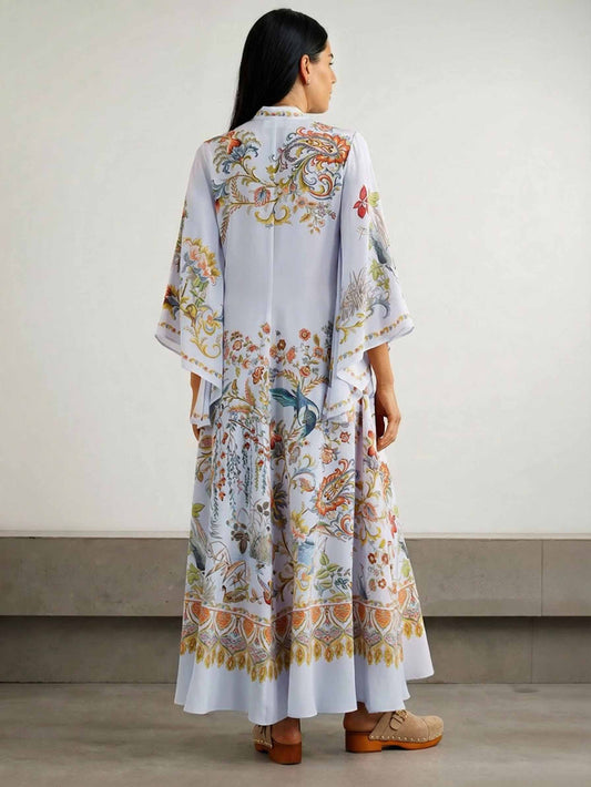Exquisite Bow Print Maxi Dress