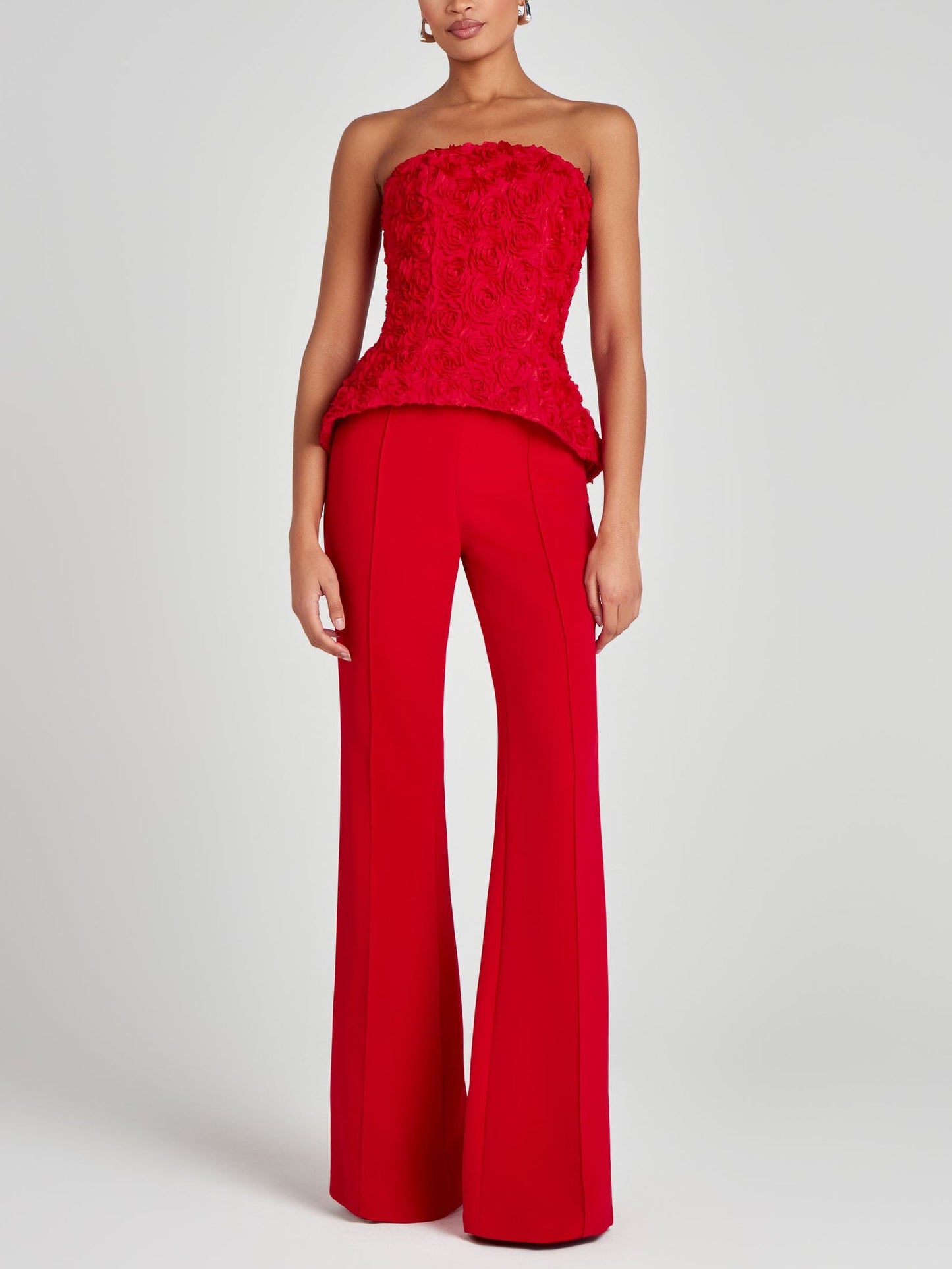 Elegant Rose Floral Off-the-shoulder Top