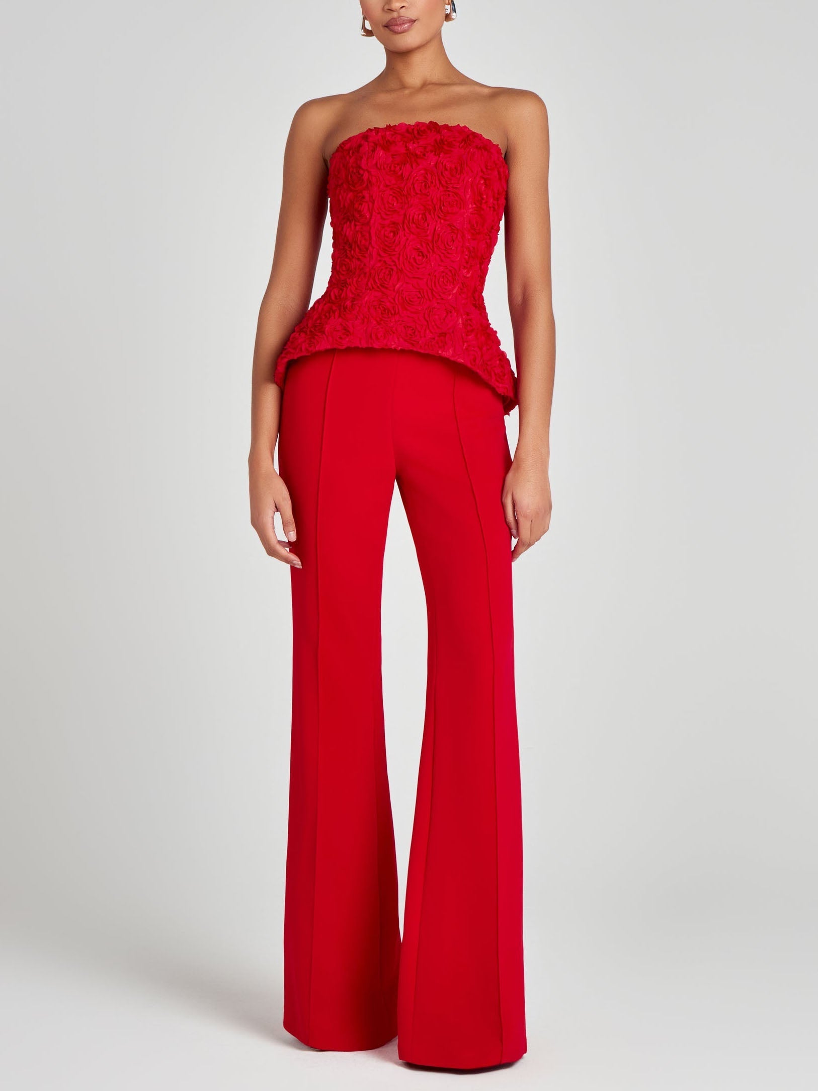 Elegant Rose Floral Off-the-shoulder Top