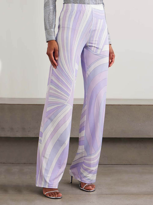 Unique Swirl Print Stretch Fitted Top