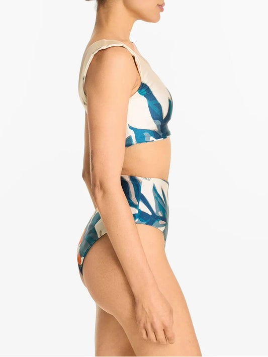 Sexy Tropical Leaf Print Bikini Set