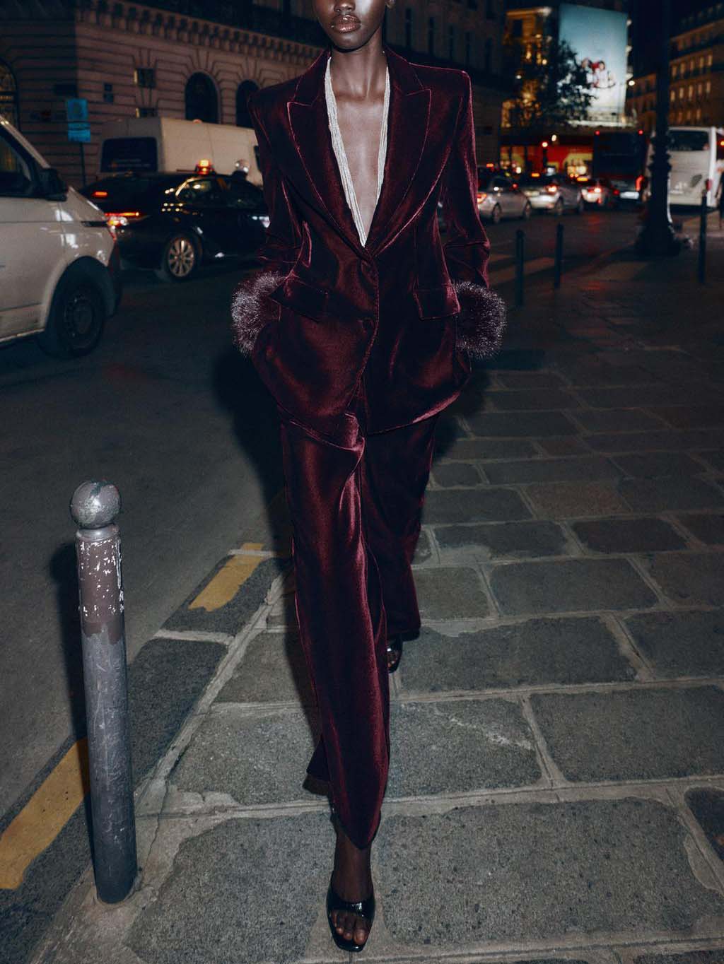 Elegant Tailored Blazer Red Set