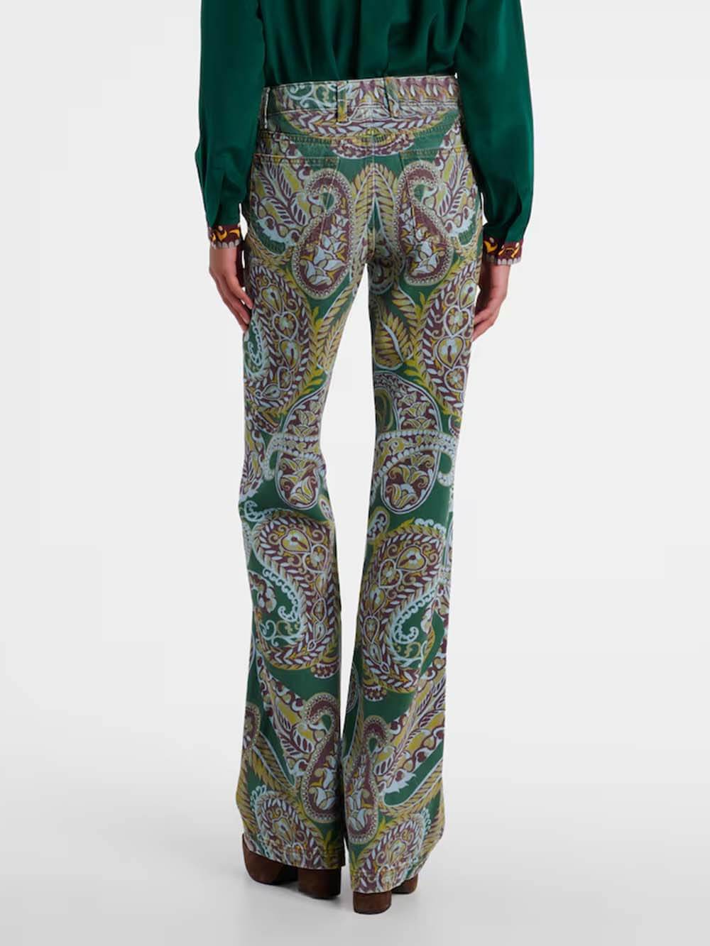 Delicate Floral Pleated Chiffon Blouse High-Waist Straight-Leg Pants Set