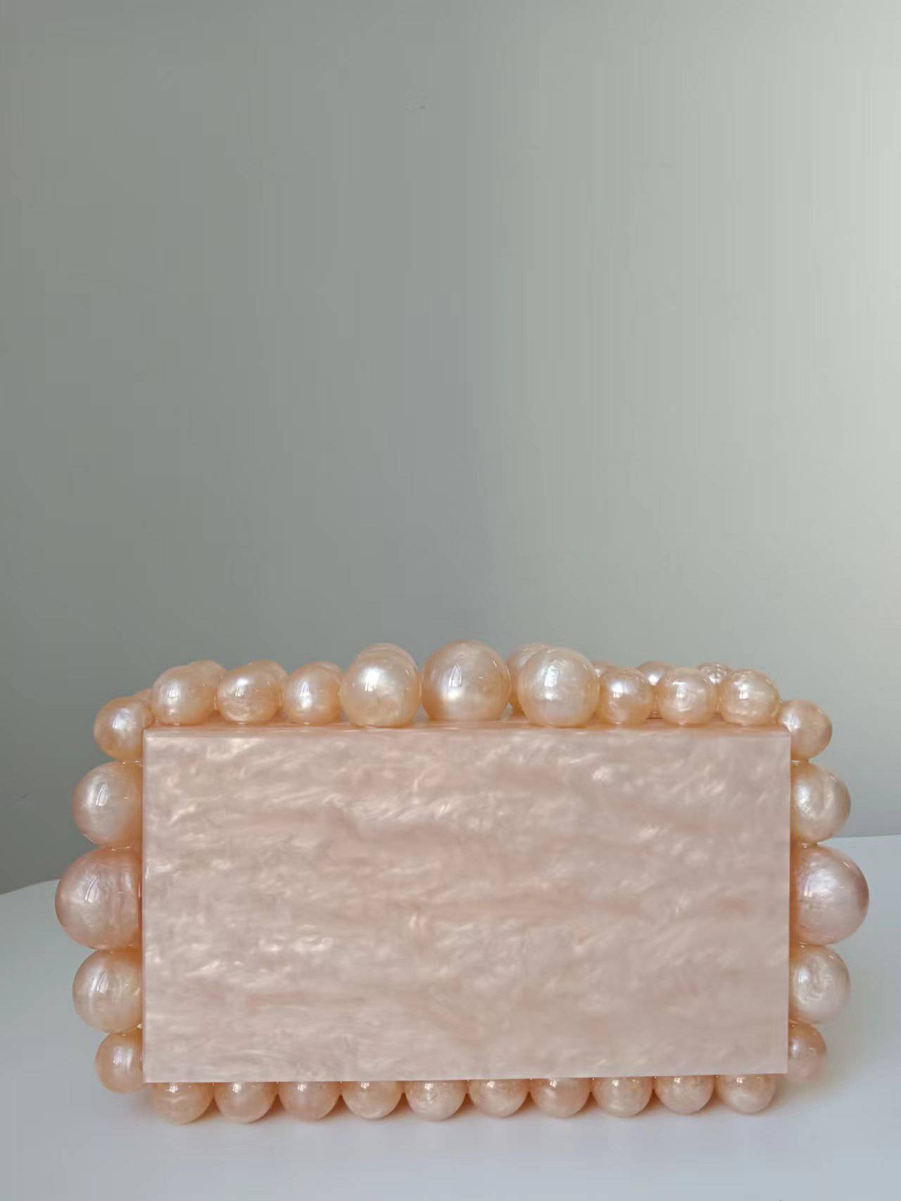 Pearl Square Clutch champagne F
