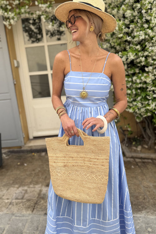 Always Turning Striped Maxi Dress