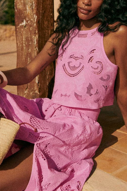 Infinite Admiration Crochet Pink Set