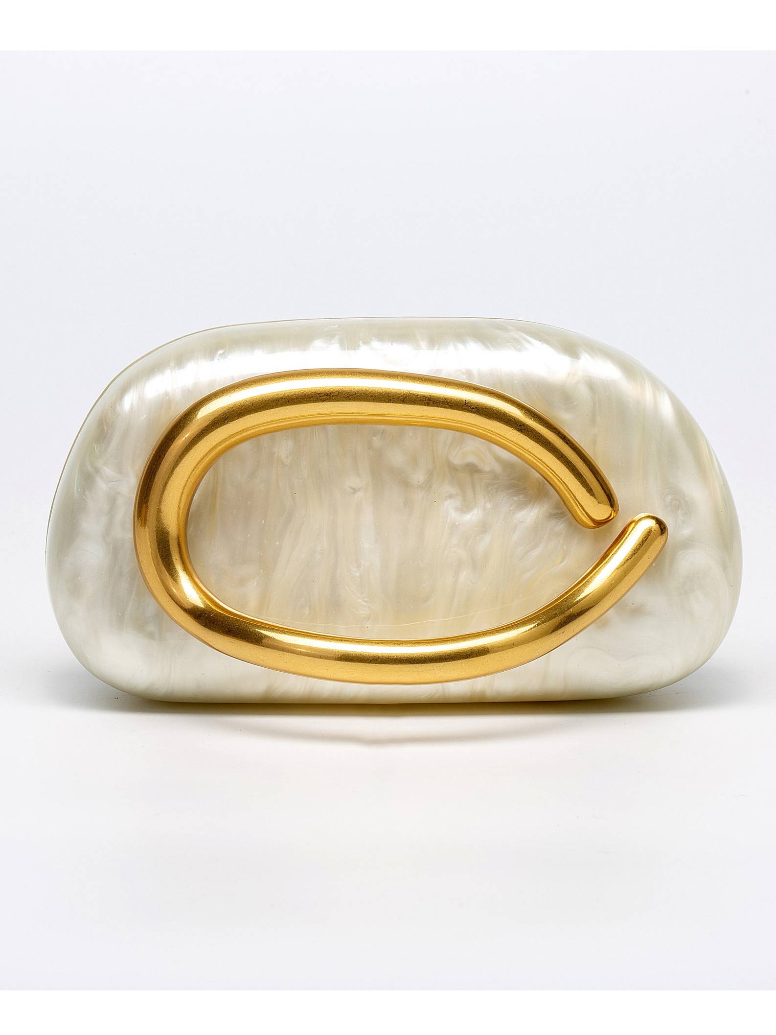 Shell Clutch Chain Bag Off-White F