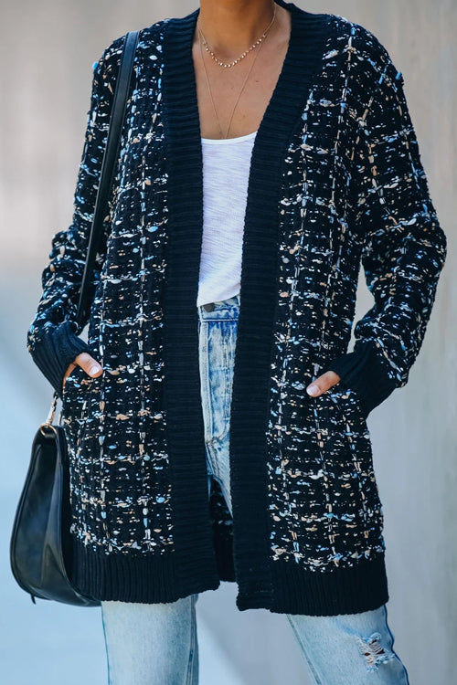 Sending Warm Wishes Colorful Knit Cardigan - 2 Colors Navy