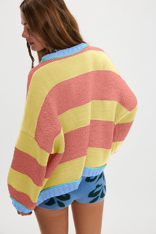 Moments of Cozy Striped Pullover Sweater - 3 Colors