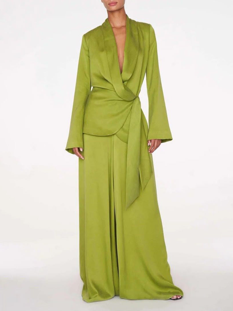 Exquisite Satin Loose Wide-leg Pants