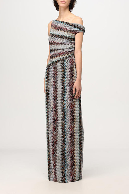 Showing Off a Little One Shoulder Knit Maxi Dress