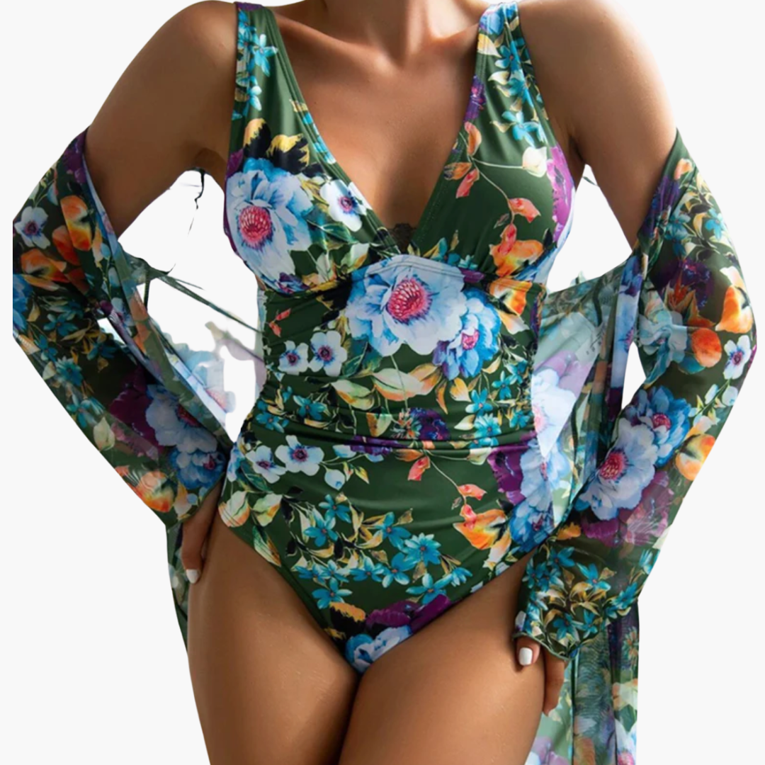 Shaping One-Piece Swimsuit - Women's Tummy Control Swimwear