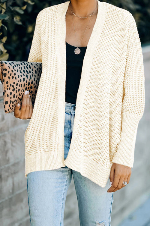 Carry On Long Sleeve Knit Cardigan White