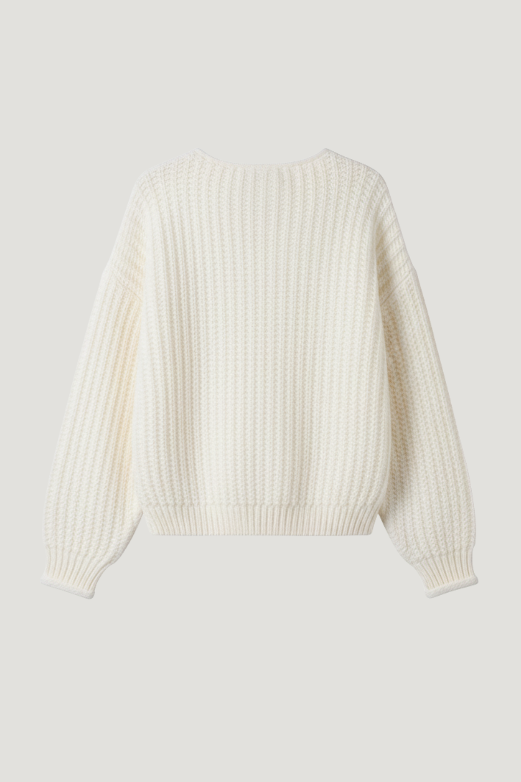 Rae | Cream Chunky Knit Cardigan with Gold Buttons