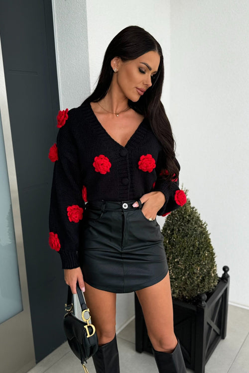 Precious Look 3D Flowers Knit Cardigan Sweater - 3 Colors