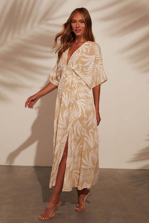 Mykonos Mood V-Neck Printed Maxi Dress - 3 Colors