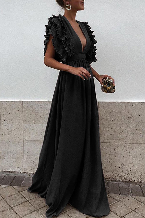 Vine and Dandy Elegant Maxi Dress - 6 Colors Black