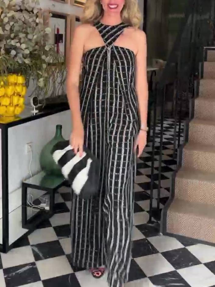 Unique Design Printed Jumpsuit Printed