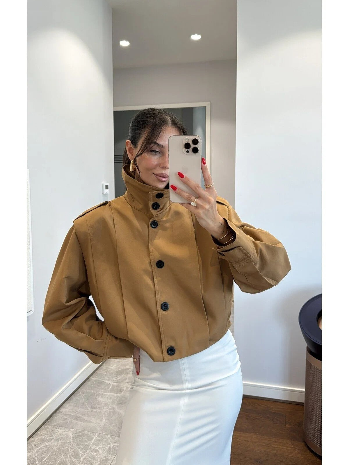 Sarah | Cropped Pea Coat Jacket