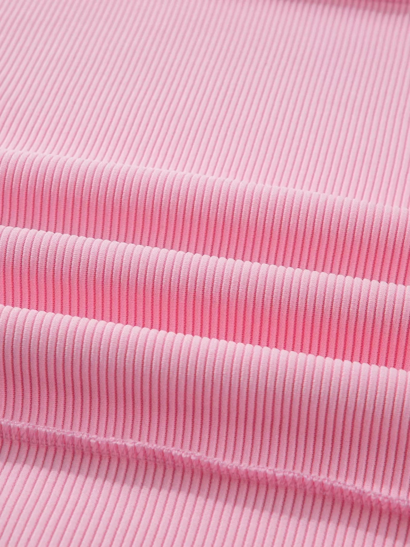 Blush Pink Horizontal Ribbed Drop Shoulder Baggy Pullover – Exposed Seam Detail