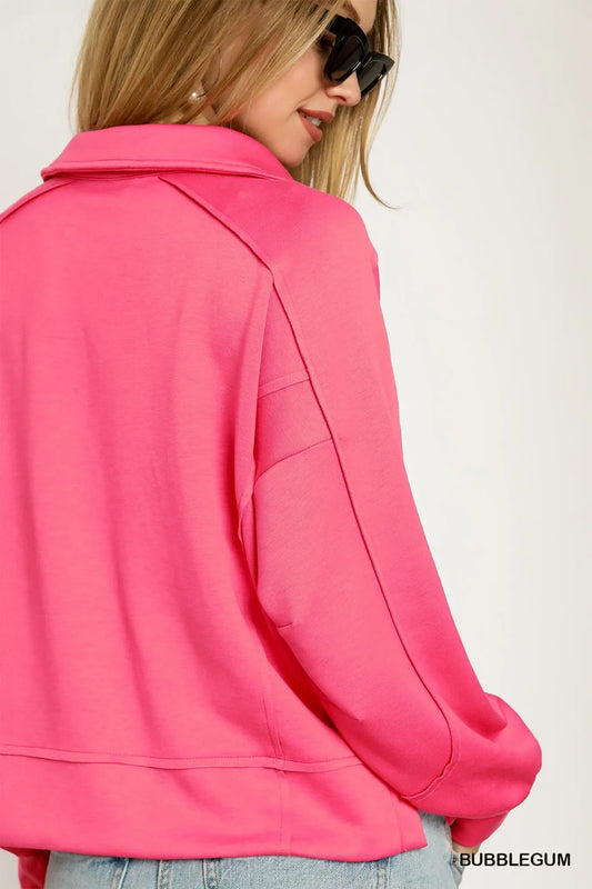 Bubblegum Pop Seam Polo Top
