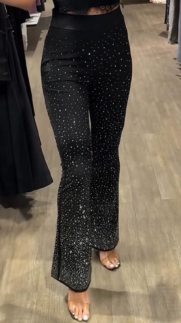 Ladies' Hot Diamond Sparkling Casual Pants