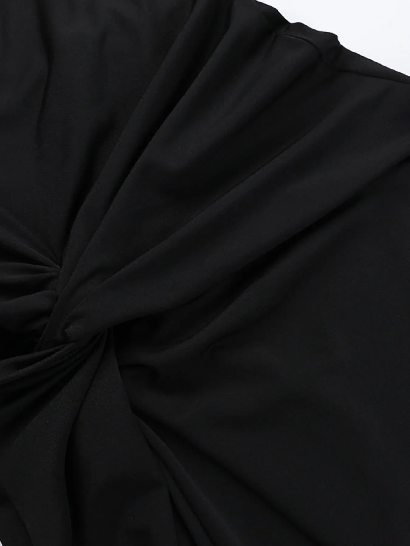 Ruched Slit Cap Sleeve Maxi Dress