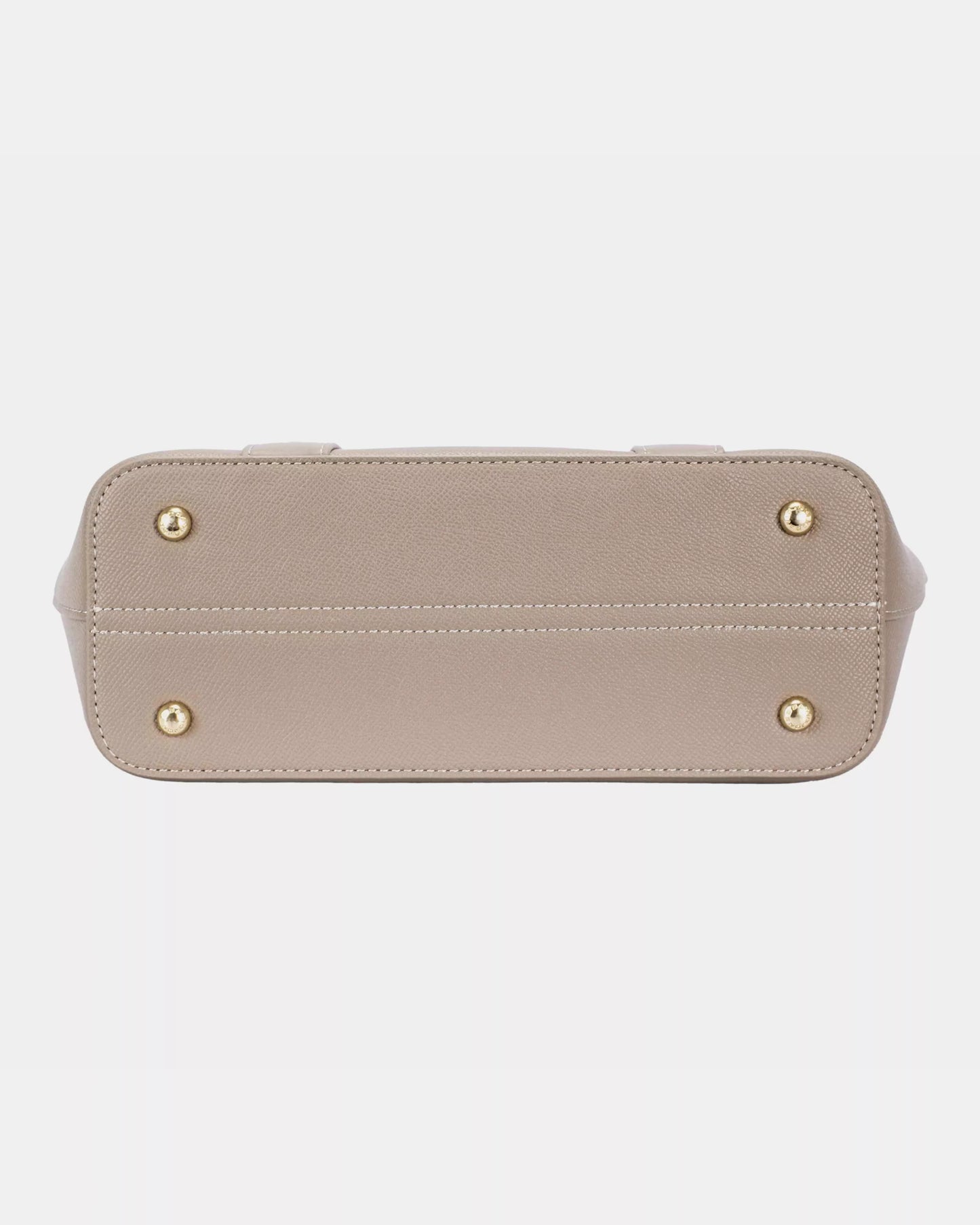 Leather Tote Bag with Gold Hardware