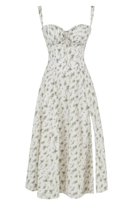 Oakley - Elegant French Style Belted Strap Dress