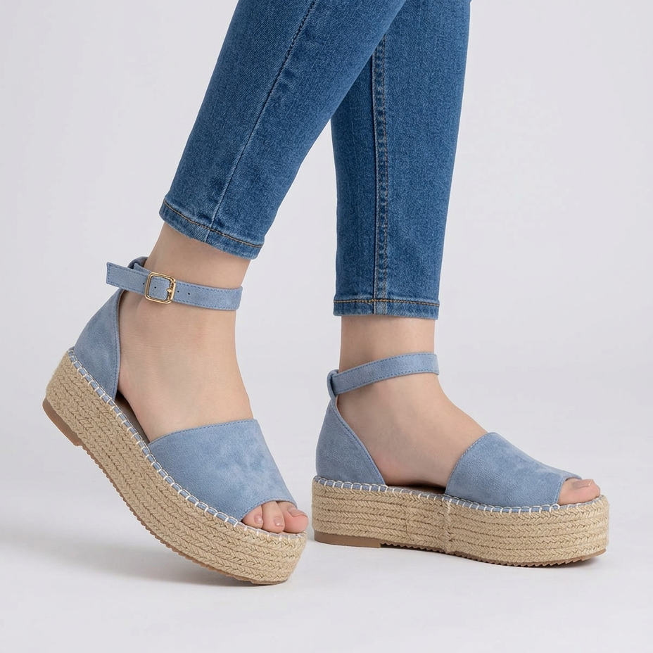 Cassandra | Orthopedic Espadrille Shoes Comfortable Supportive Summer Women Sky Blue