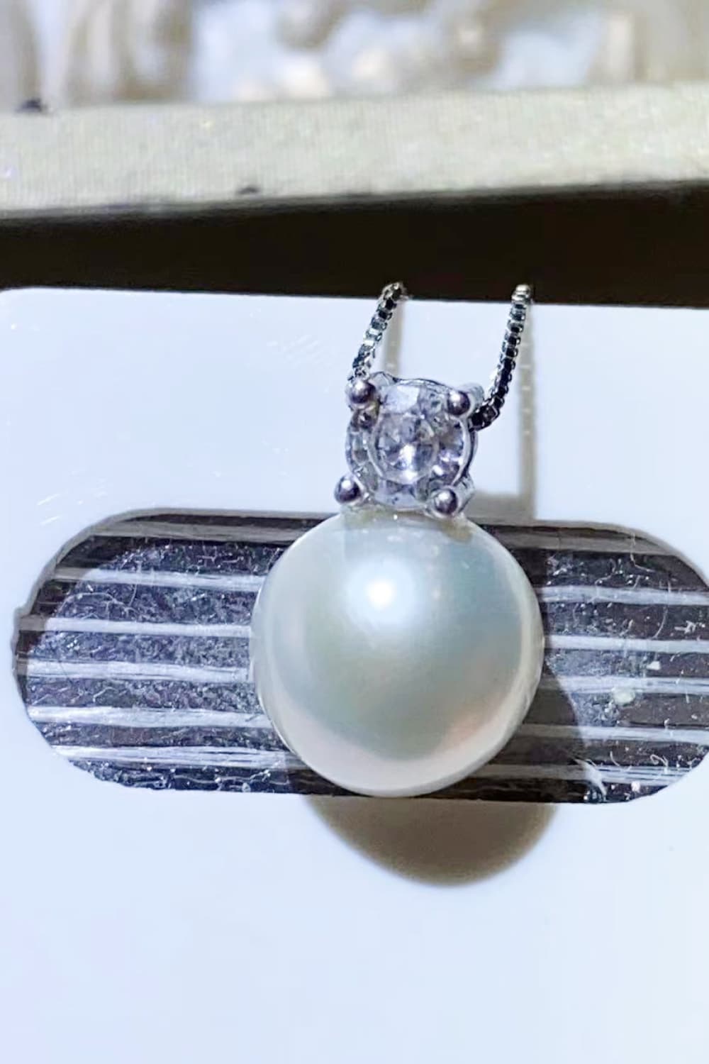 Freshwater Pearl Necklace – 925 Sterling Silver Elegant Pendant for Women