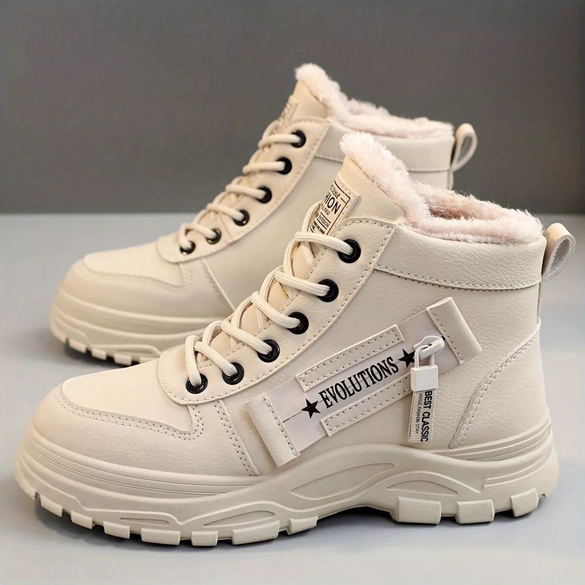 Lace Up Warm Ankle Boots