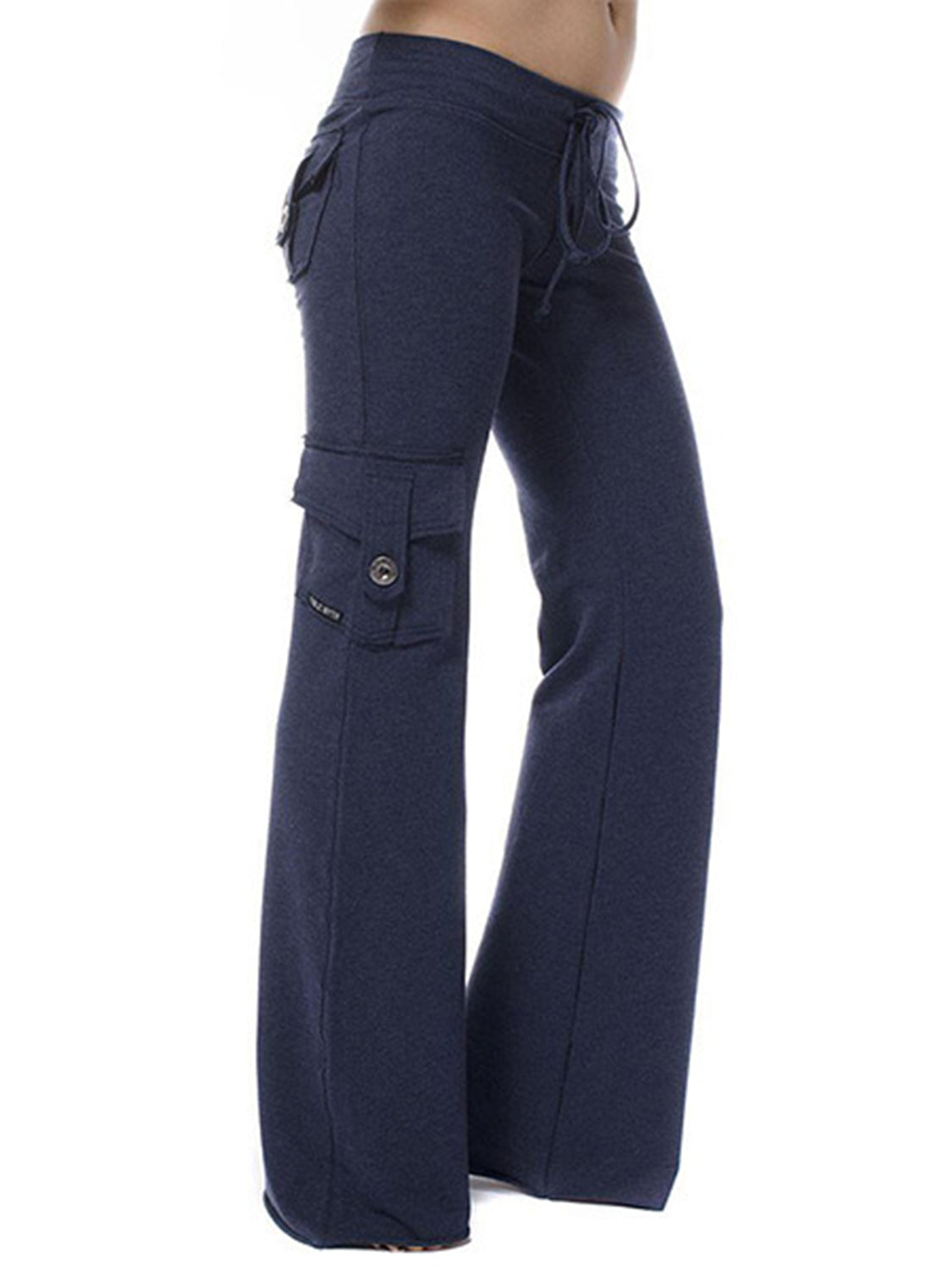 Mid Waist Pants Pockets