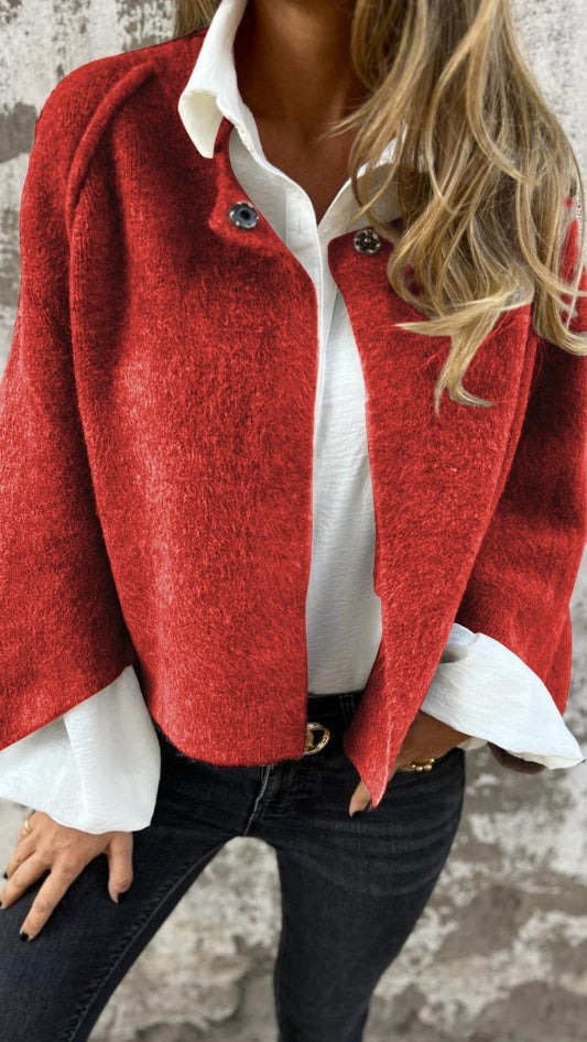 🍂Seasonal promotion super low price🍂Women's fashion monochrome short coat