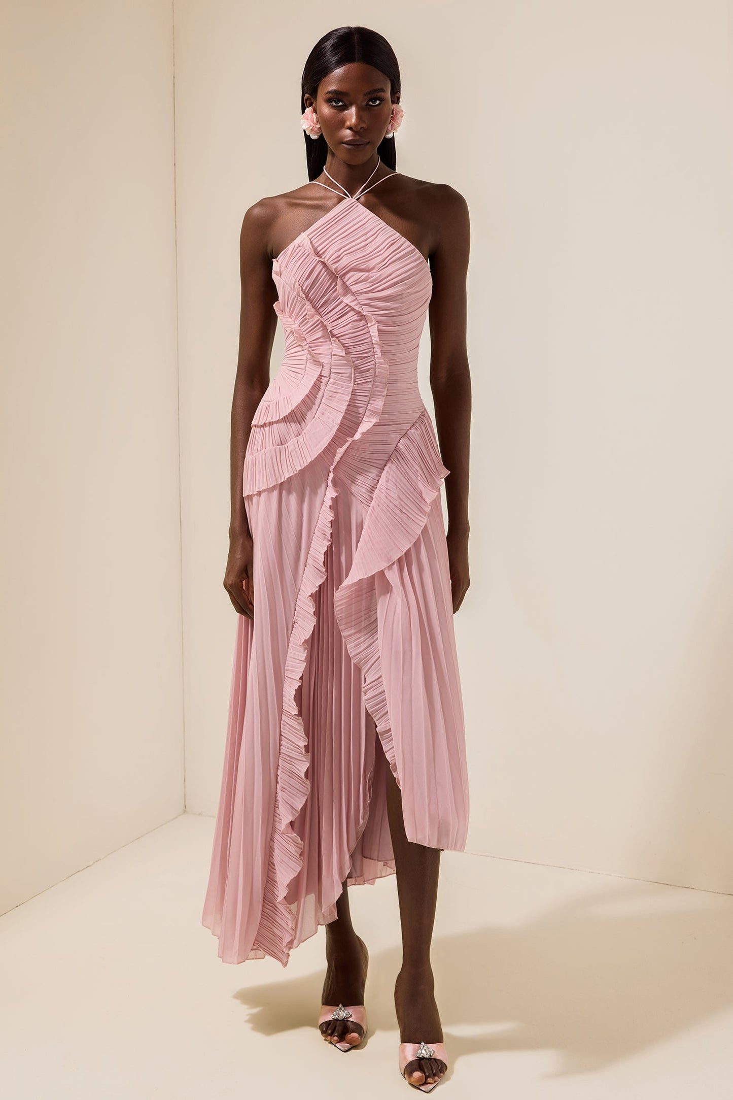 ARIA PLEATED MAXI DRESS