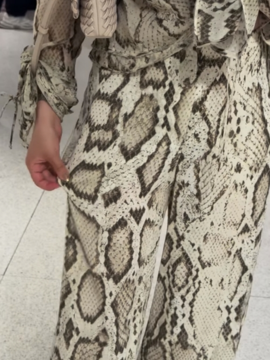 Fashionable snake print set
