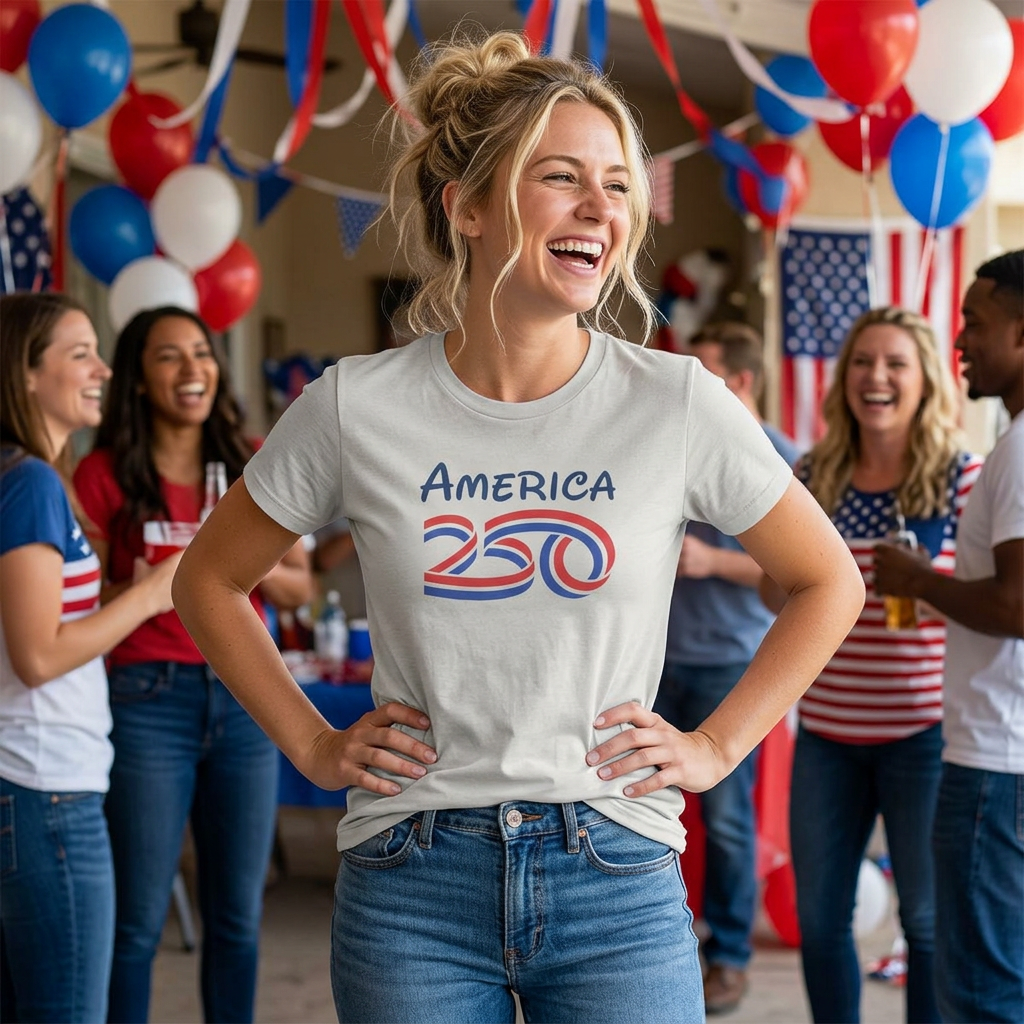 America 250 Women's Tee – Patriotic 250th Anniversary T-Shirt
