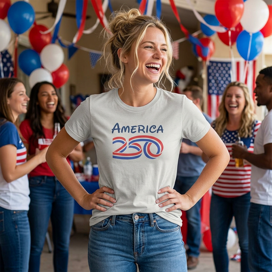 America 250 Women's Tee – Patriotic 250th Anniversary T-Shirt