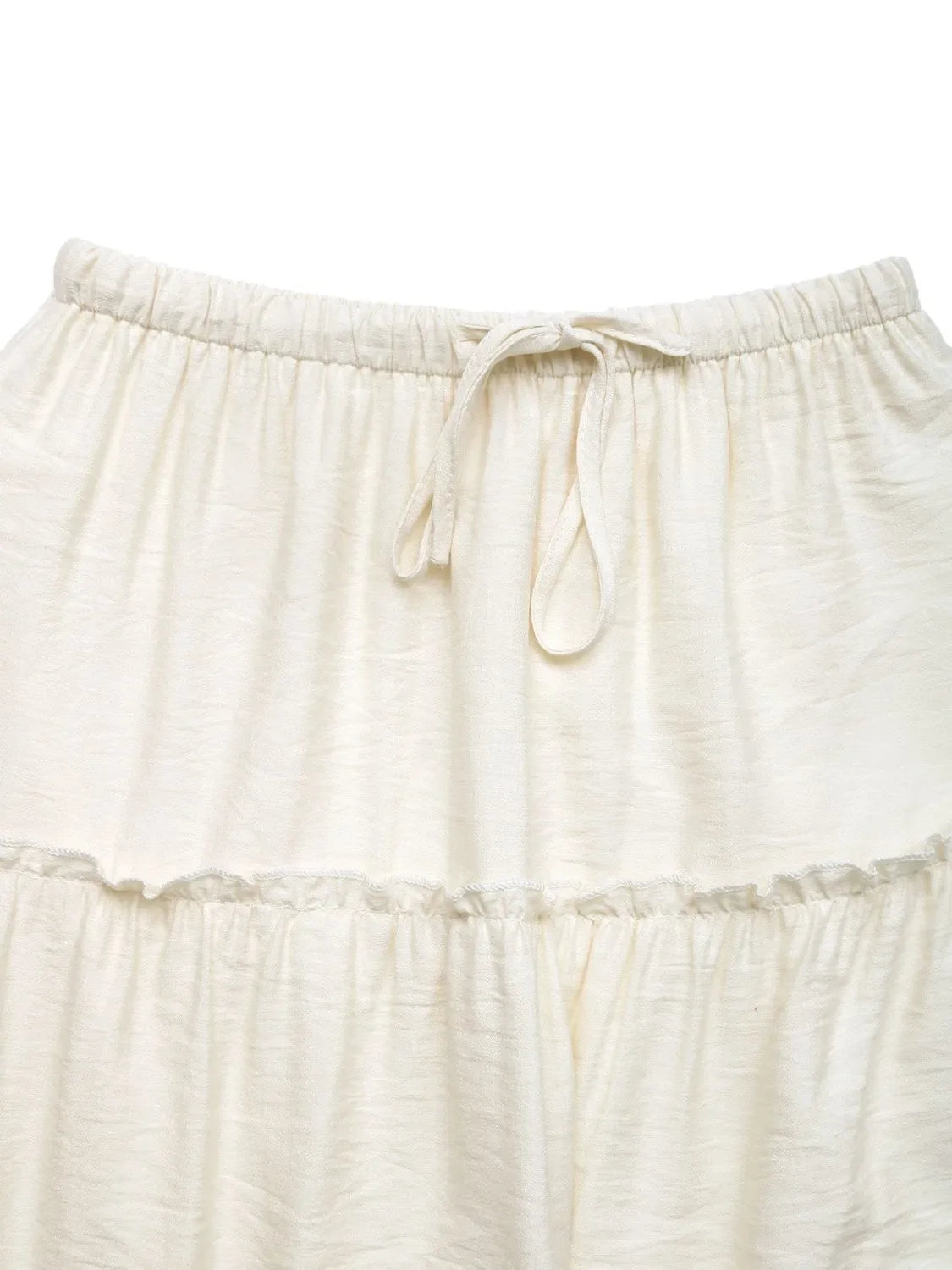 Drawstring Frill Tiered Skirt