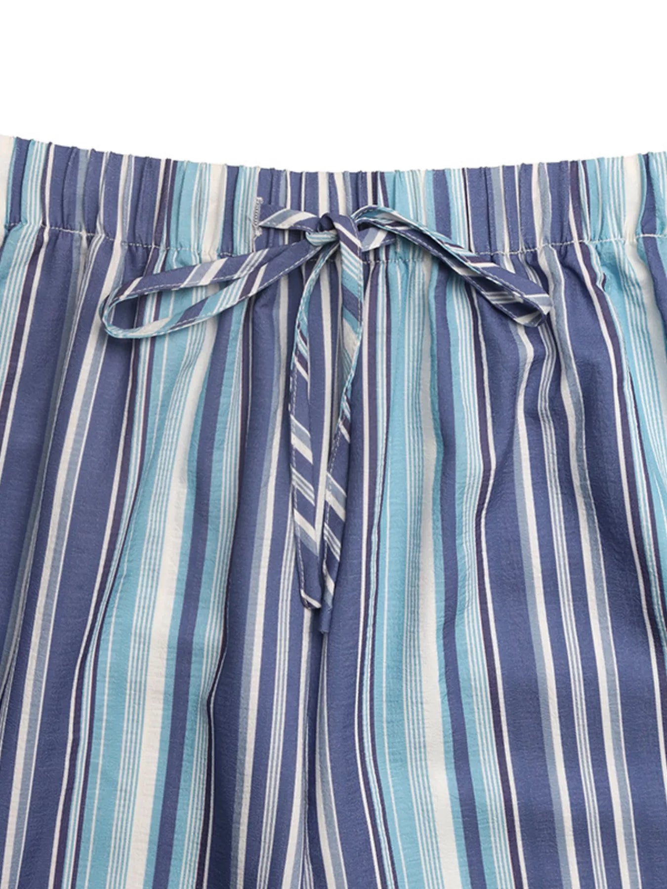 Striped Wide-Leg Pants (Midnight Blue)