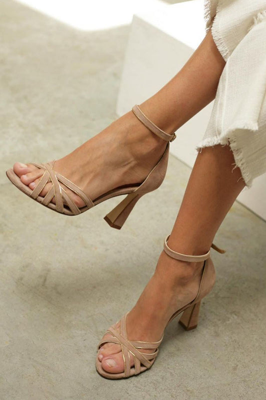 Albine | Cross-Strap Heeled Sandals