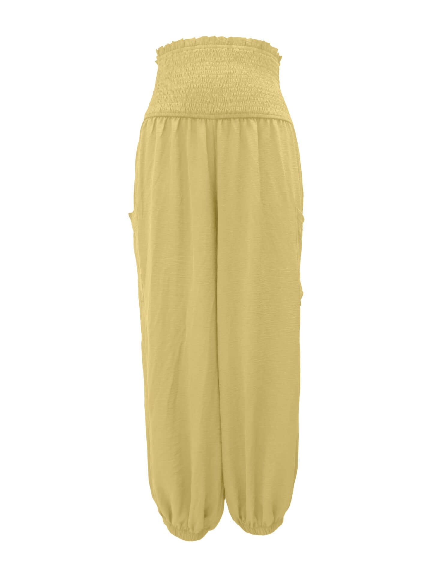 Smocked Waist Harem Pants with Pockets Size Inclusive (S to 5XL)