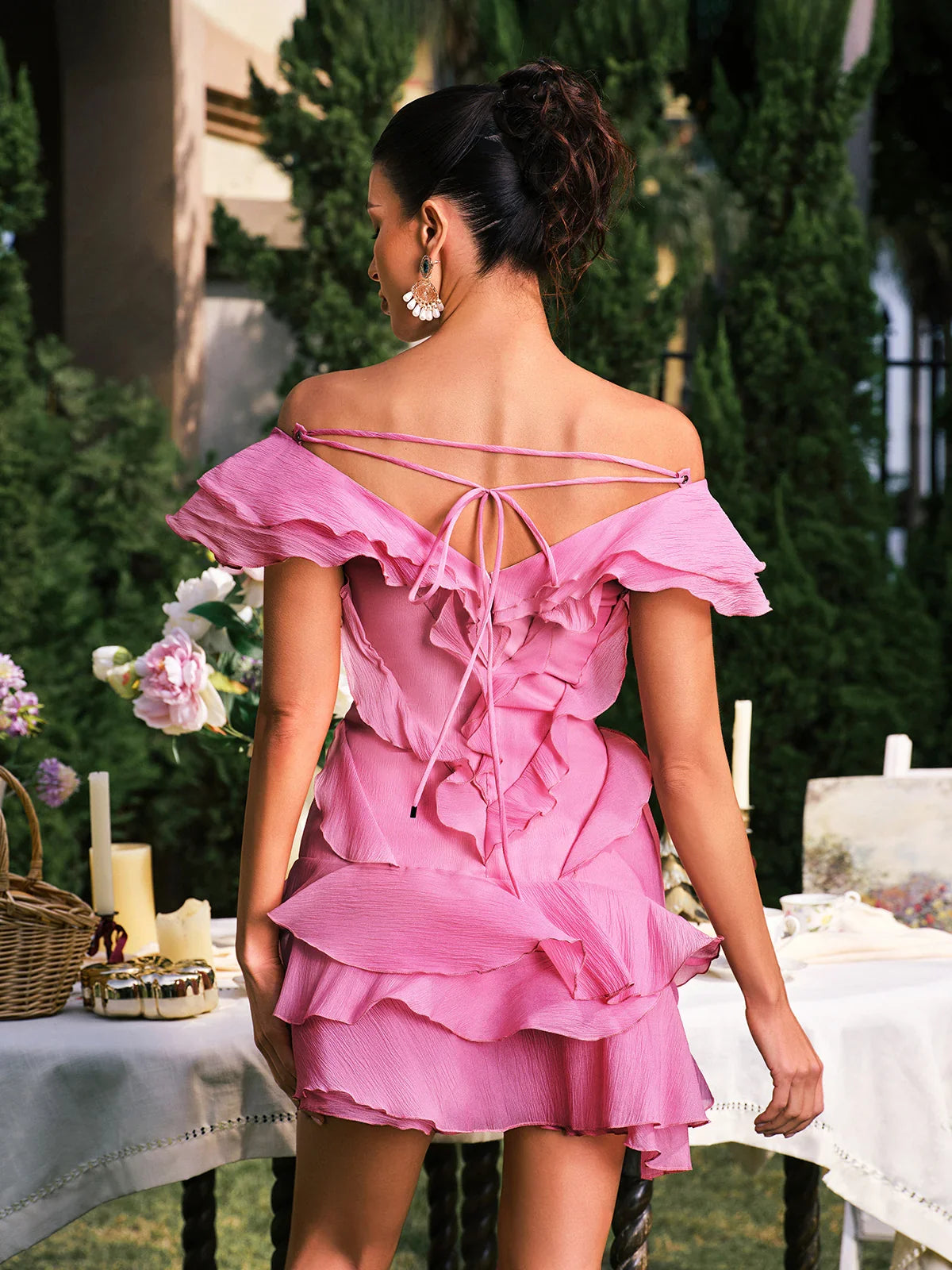 Gardenia Off-Shoulder Mini Dress